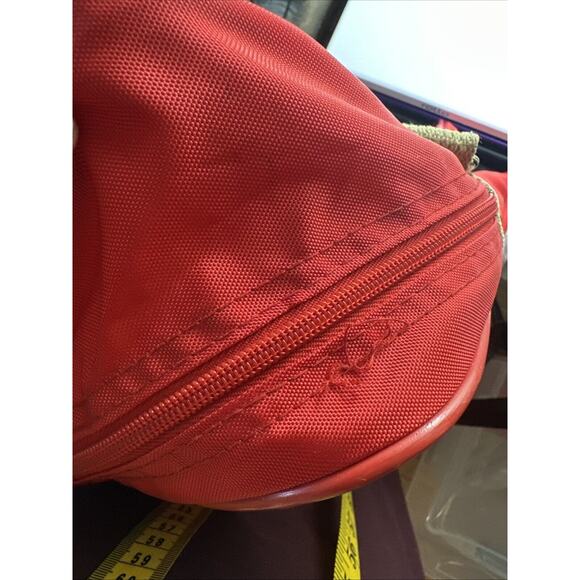 Vintage Red MacGregor Khaki Stripe Tennis Crossbody Bag EUC - Picture 8 of 8